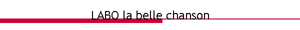 LABO la belle chanson